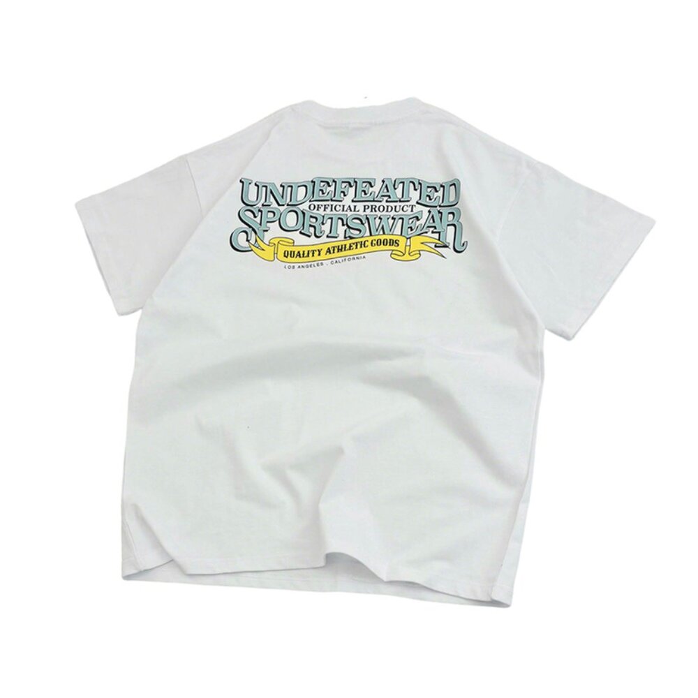 Undefeated White Short-Sleeved T-Shirt With Lettering